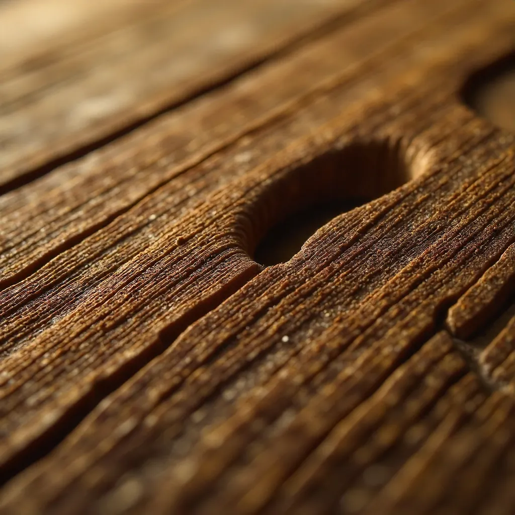 Macro Close-Up: Intricate Wood Grain Lichtspiel