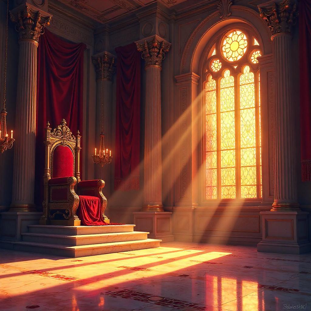 Sunset Throne Room — Digital Art