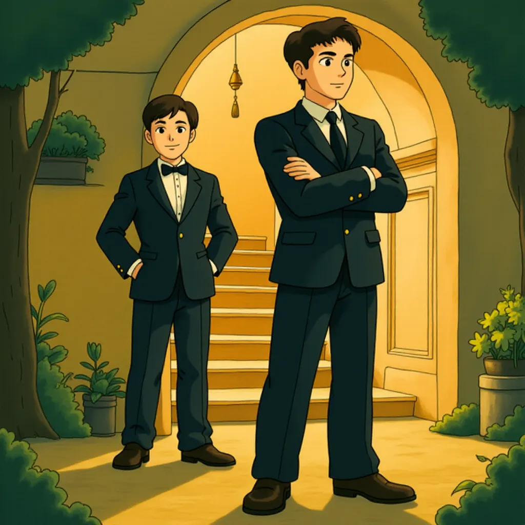 Patrick Kennedy and Benedict Cumberbatch in Atonement (2007) - Anime style
