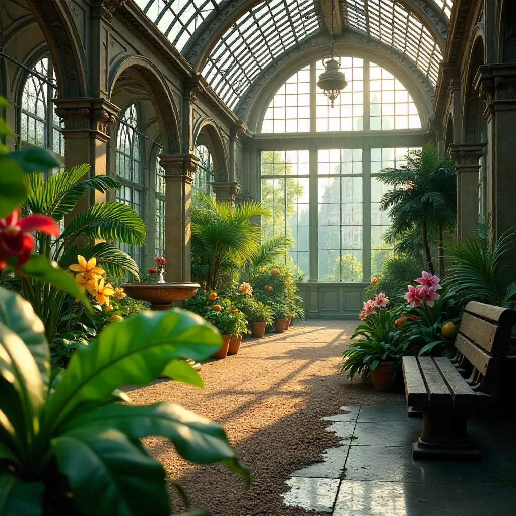 Sunlit Paris Greenhouse: Indoor Garden Refuge