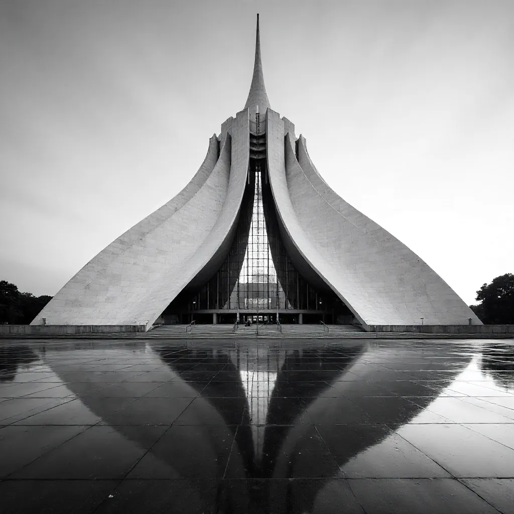 Monochrome Majesty: Brasília Cathedral