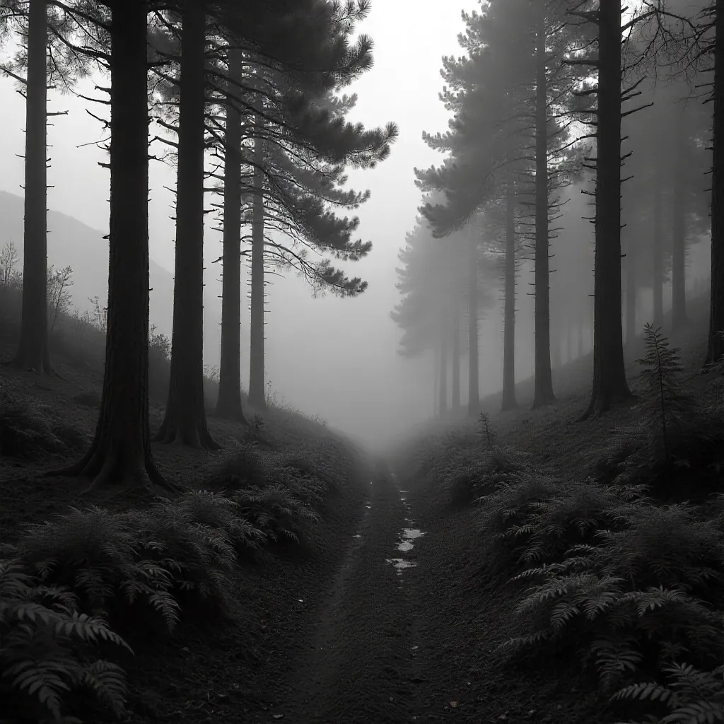Monochrome Bolu Forest Fog