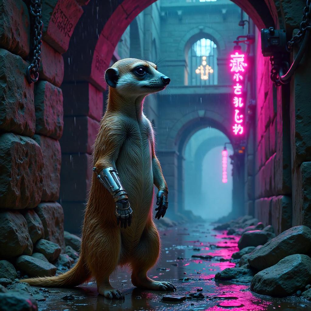 Meerkat in Neon Dungeons: Cyber Castle