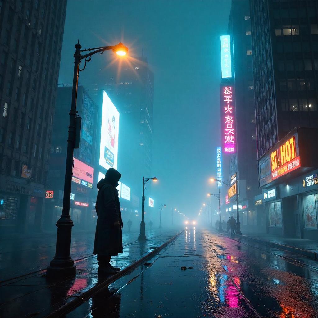 Mist over Neon City: Photoreal Cyberpunk Night