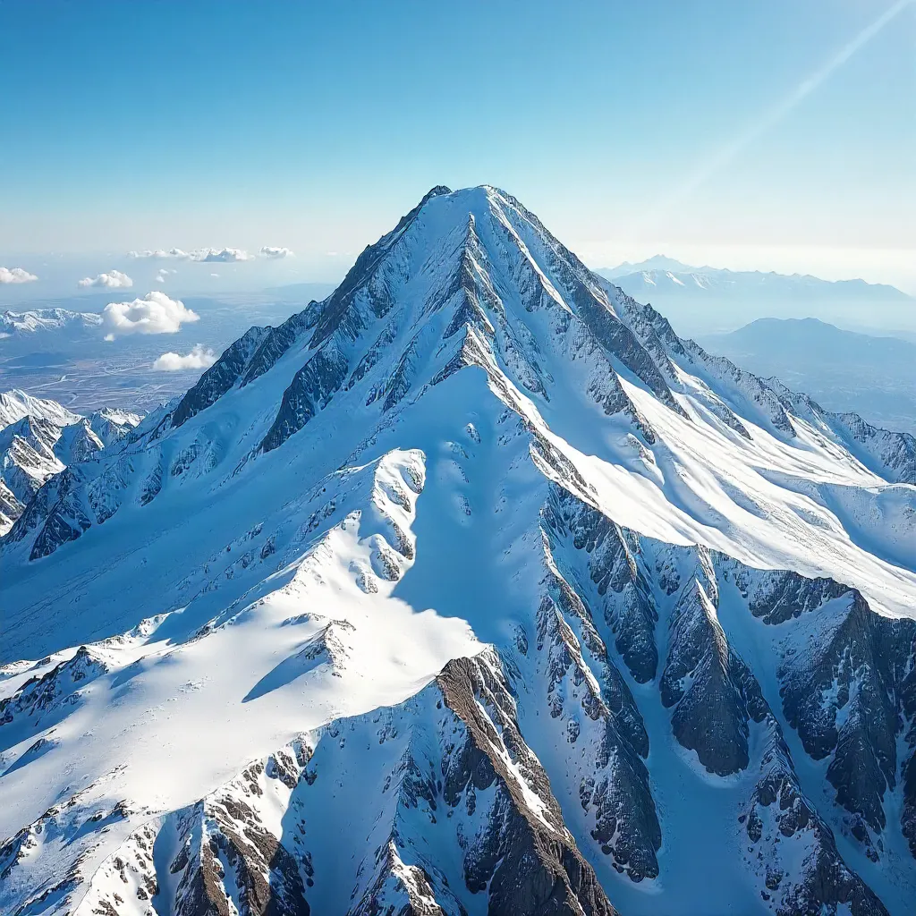 Snow-Capped Mount Erciyes Aerial Vista