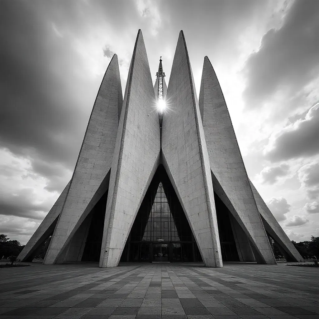 Monochrome Majesty of Brasília Cathedral