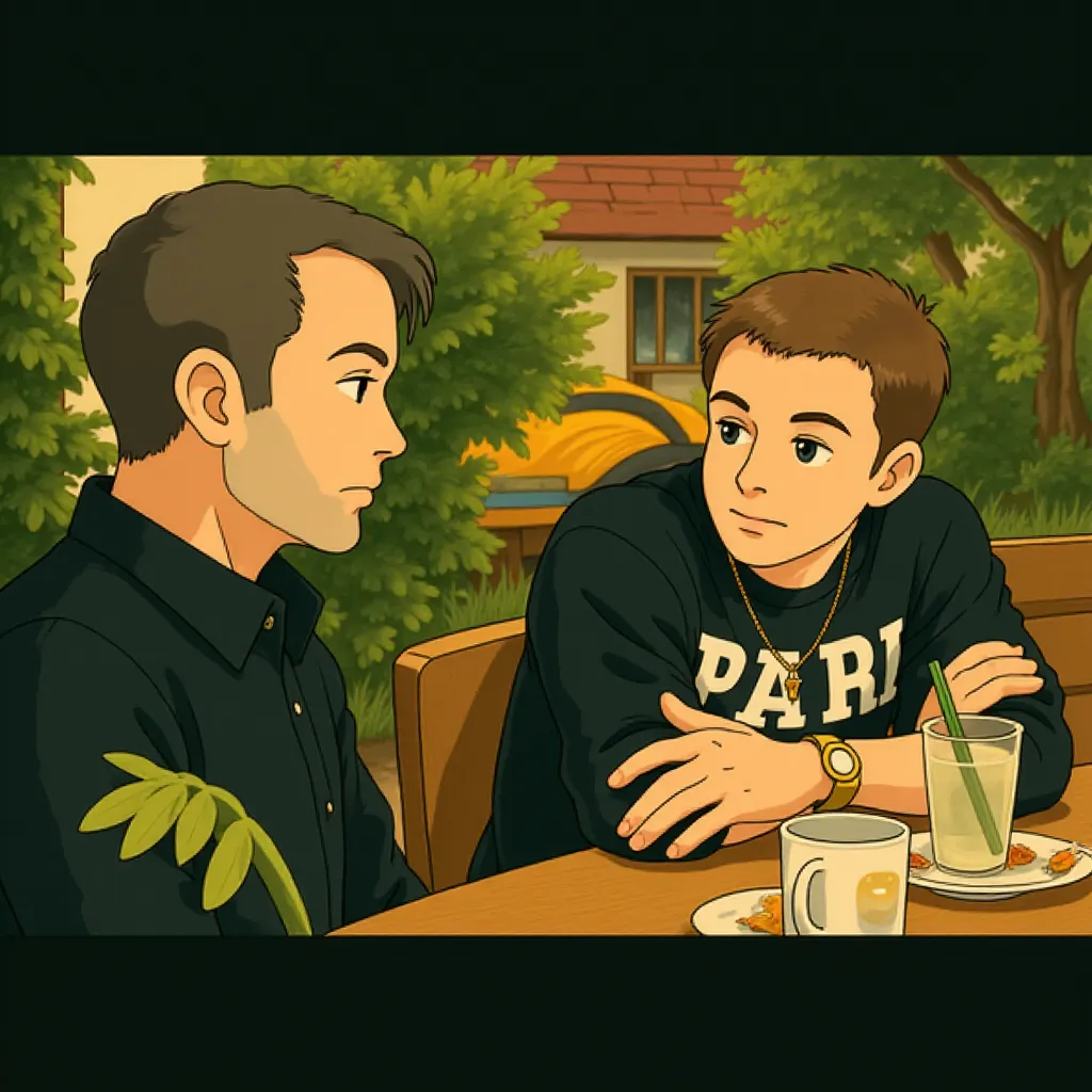 Ben Affleck and Jeremy Renner in The Town (2010) - Anime style