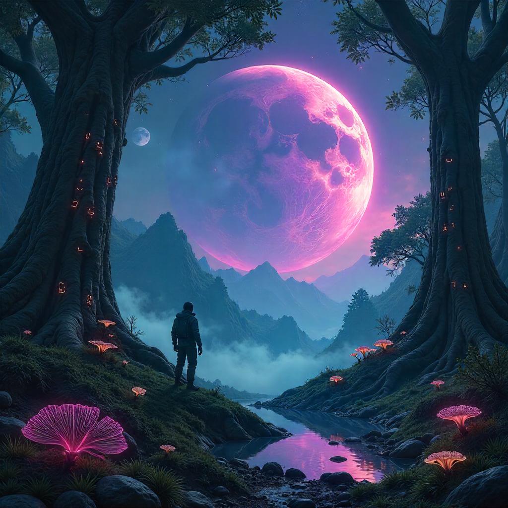 Planet in a Mystical Forest Concept Art