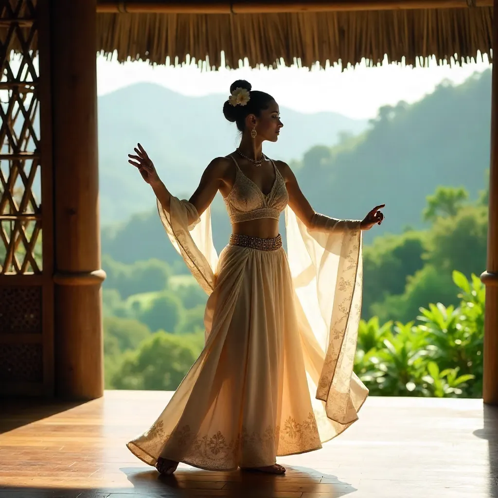 Graceful Sundanese Dancer in West Java Attire