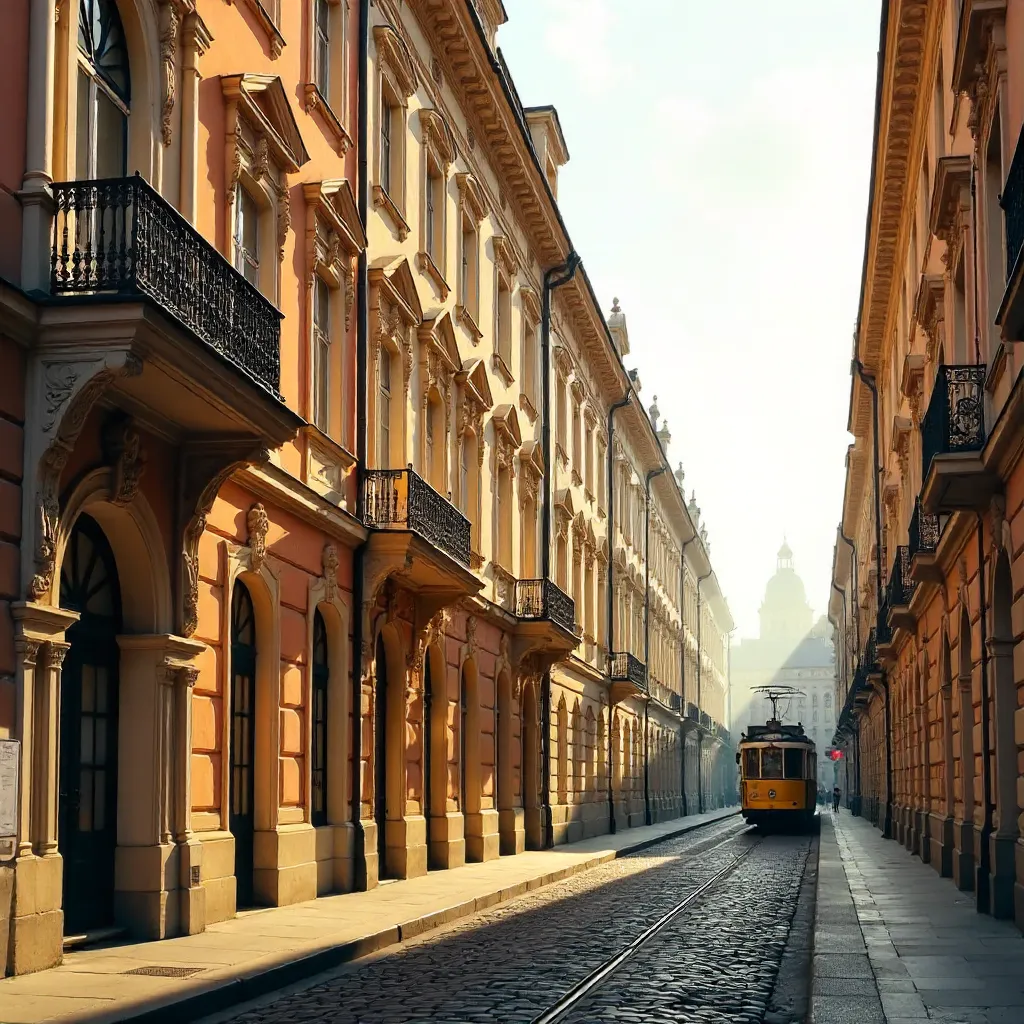 Ornate Viennese Facades in Golden Hour