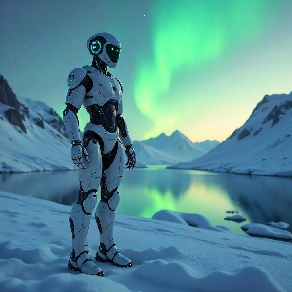 Photoreal AI Construct in the Arctic Tundra