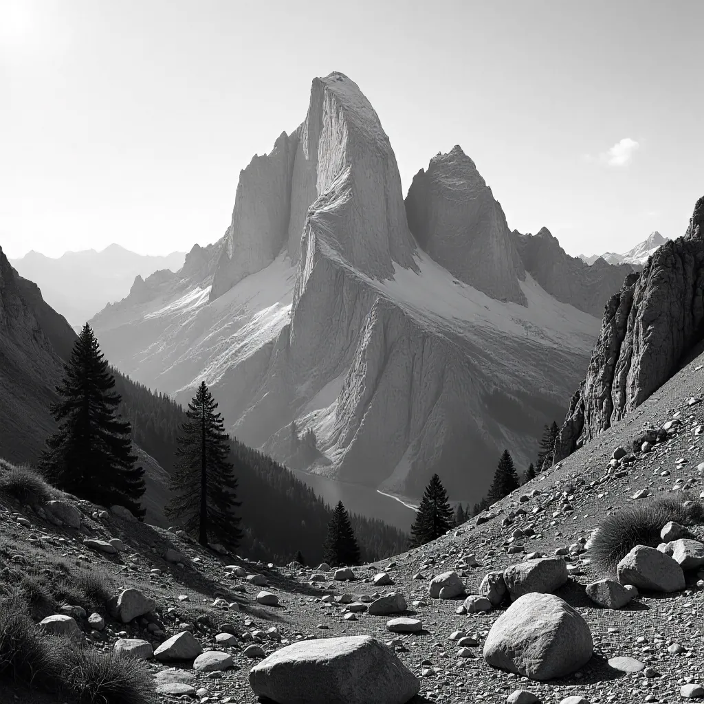 Monochrome Majesty of the Tre Cime