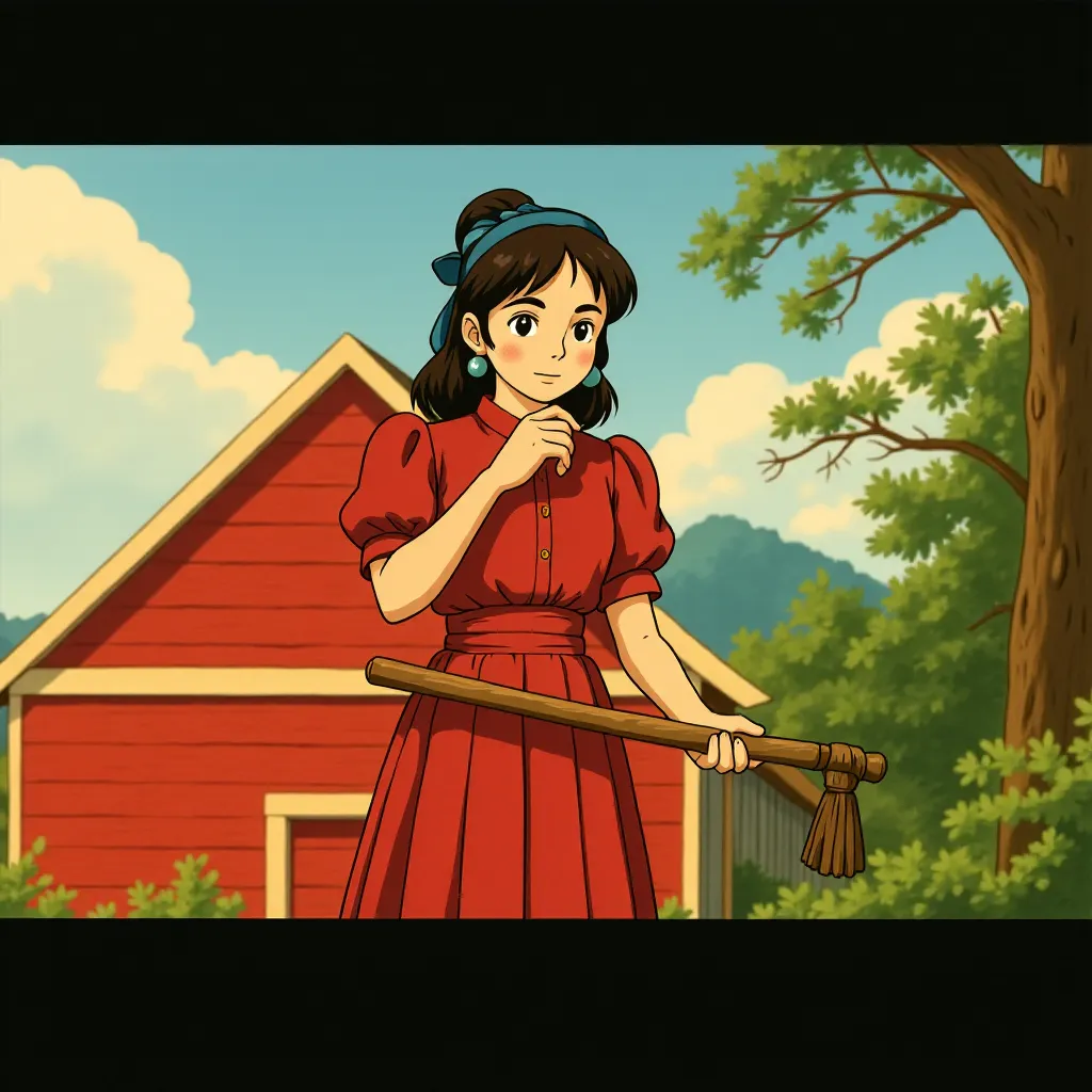 Mia Goth in Pearl (2022) - Anime style