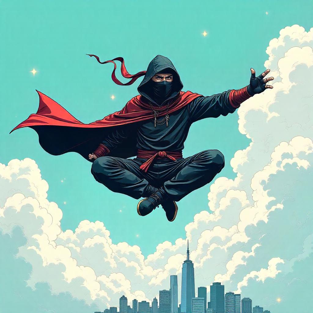Ninja in the Clouds: Comic Book Dreamscape