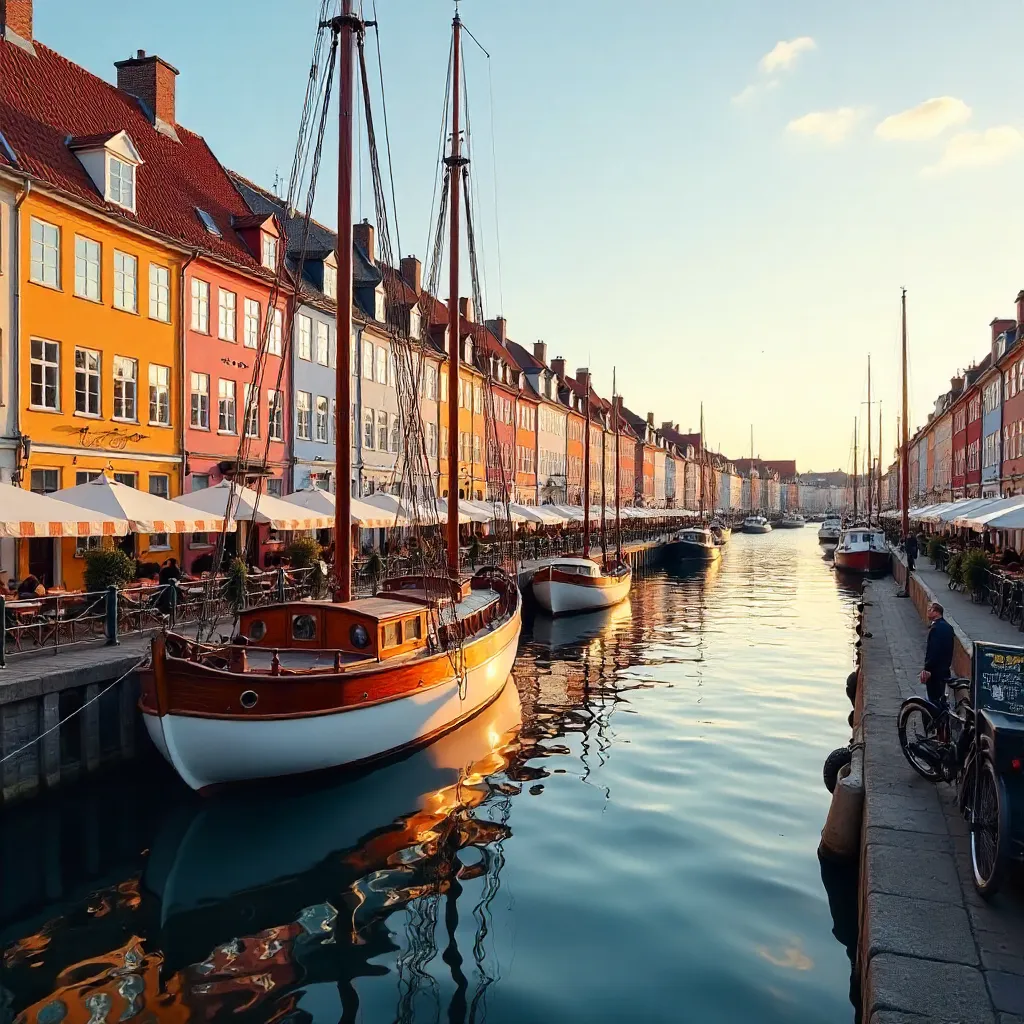 Nyhavn Kaleidoscope: Colorful Waterfront & Classic Boat