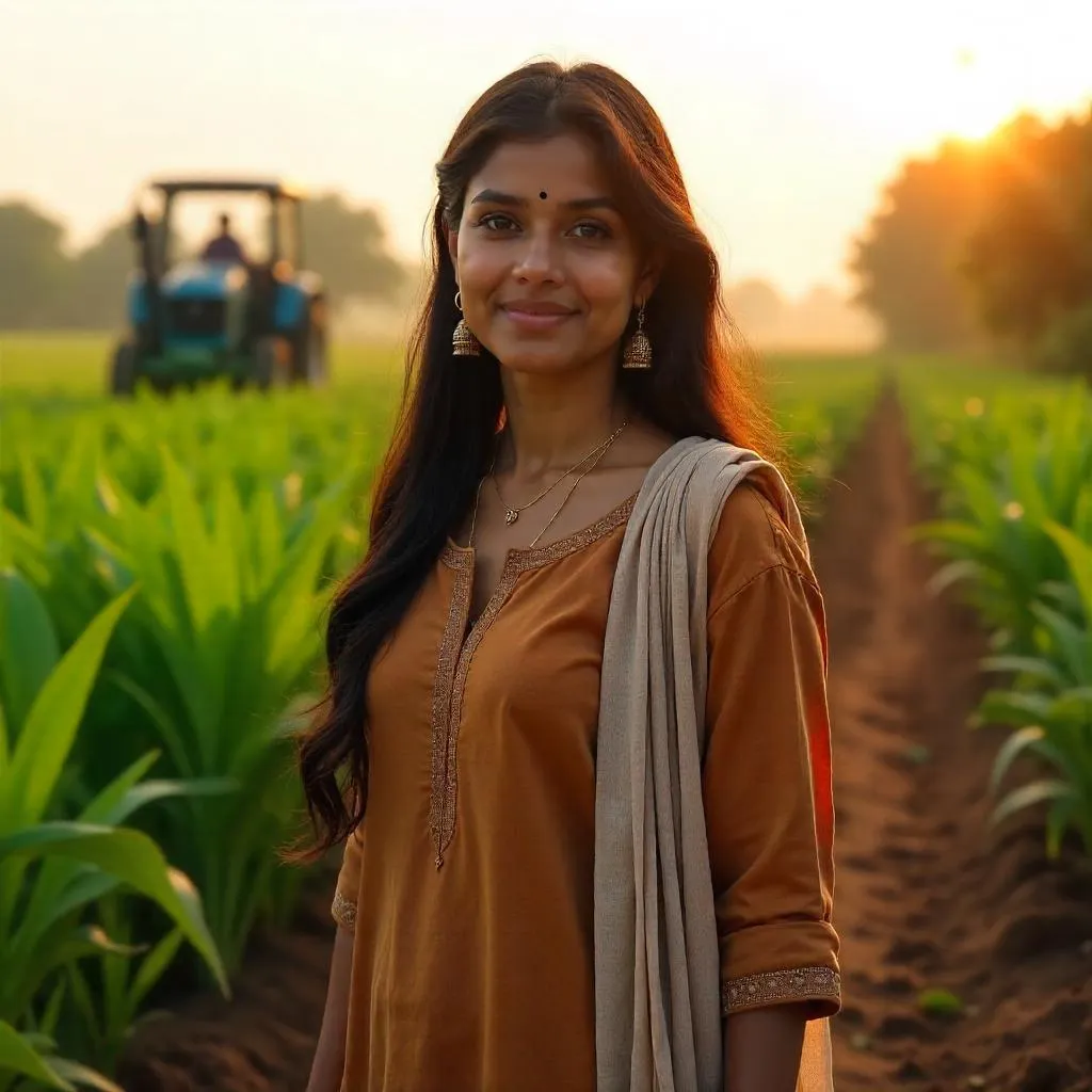 Golden Hour Indian Farm Beauty