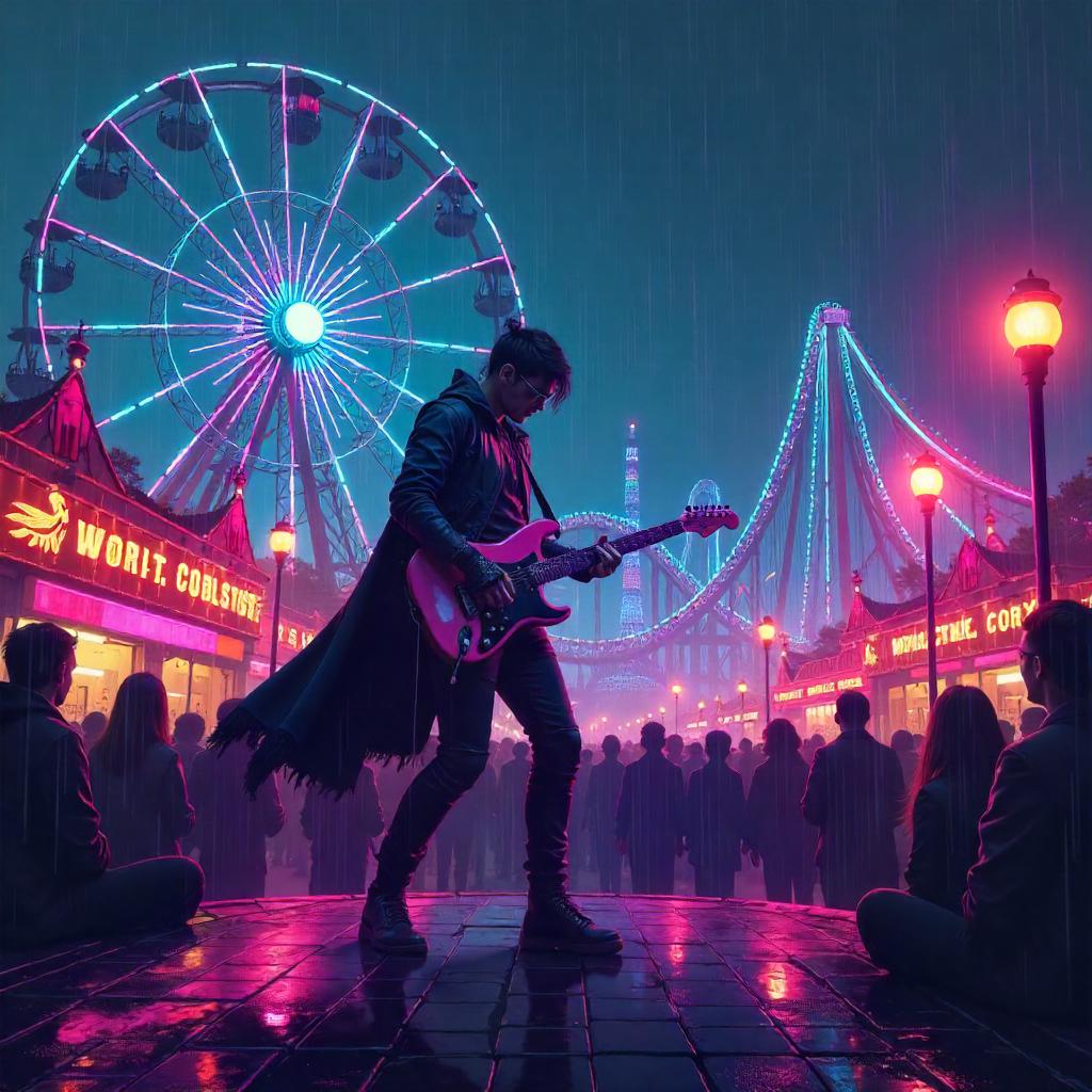 Neon Park Serenade: A Digital Musician