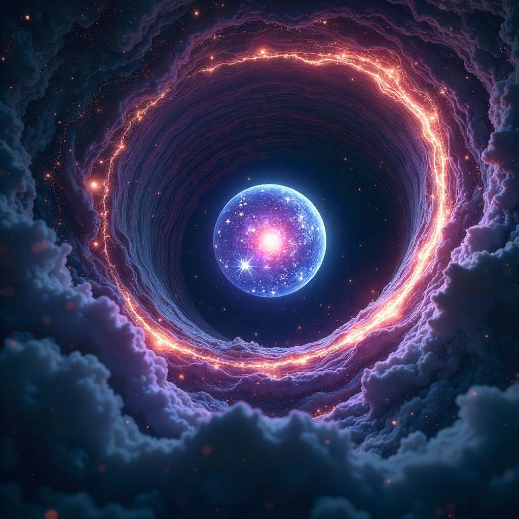 Spirit Orb in the Gravitational Heart of a Black Hole