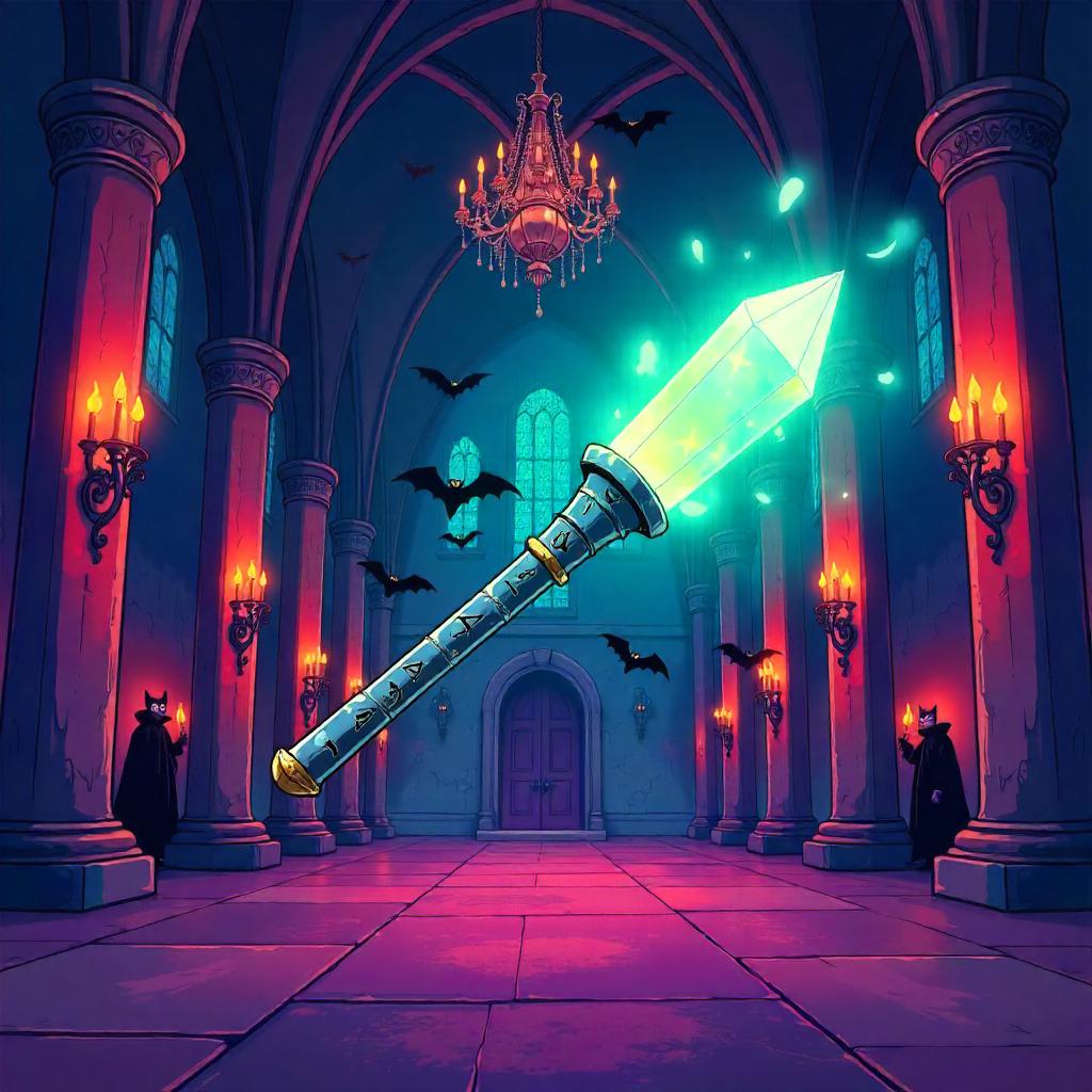 Whimsical Wand in a Vampire Castle