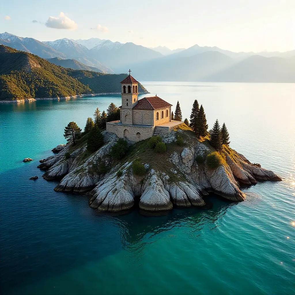 Aerial Glory over Akdamar Island and Lake Van