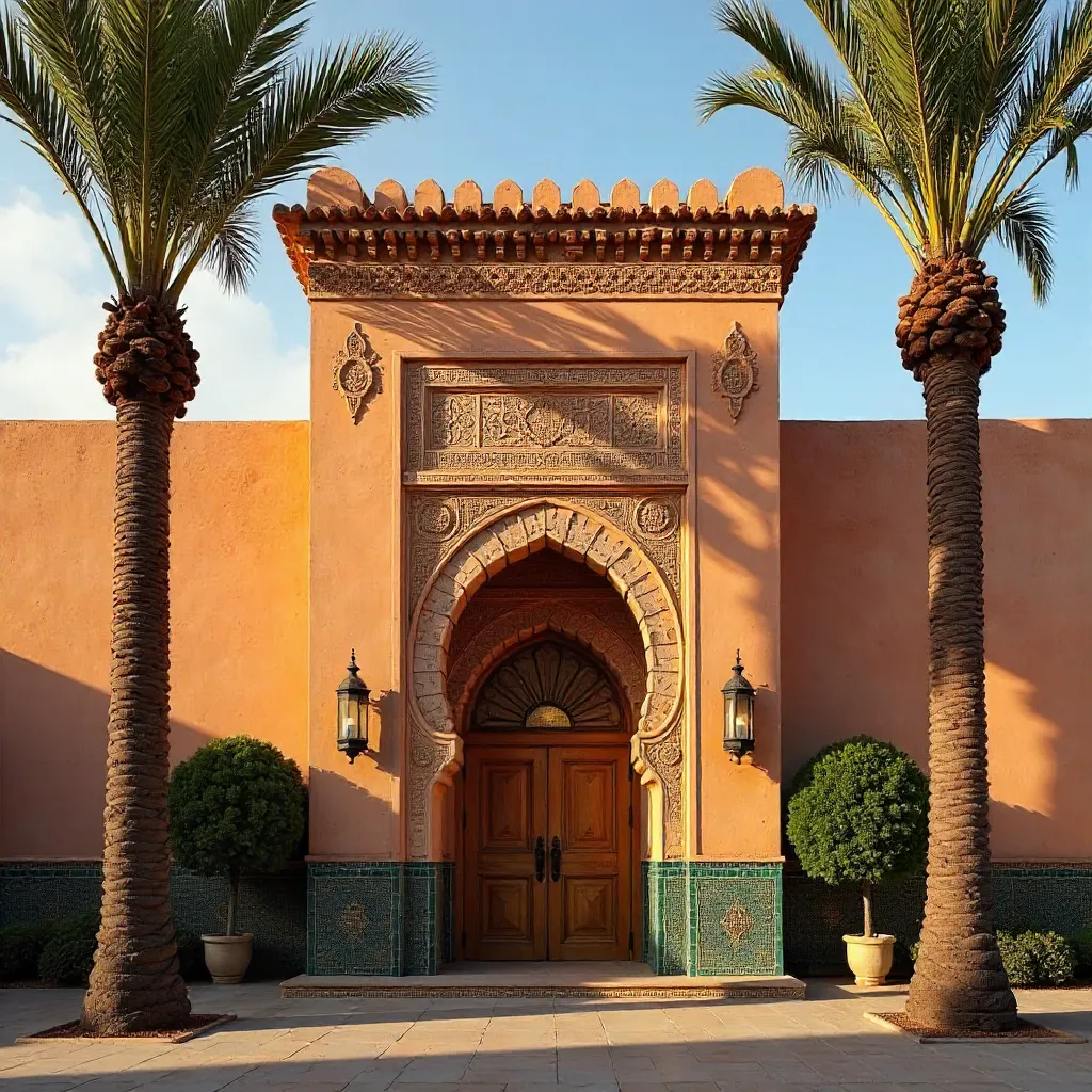 Ornate Zagora Facade with Palm Oasis