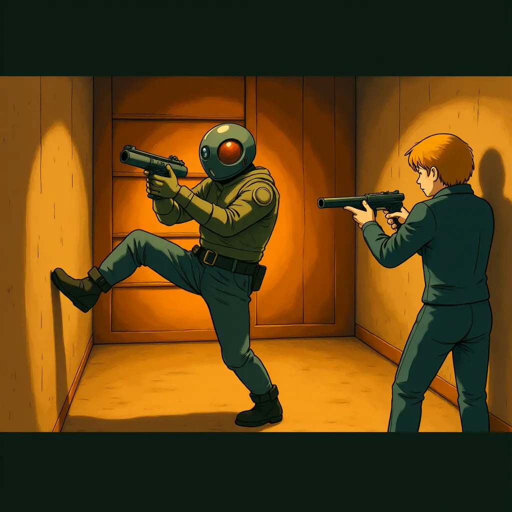 Karl Urban and Olivia Thirlby in Dredd (2012) - Anime style
