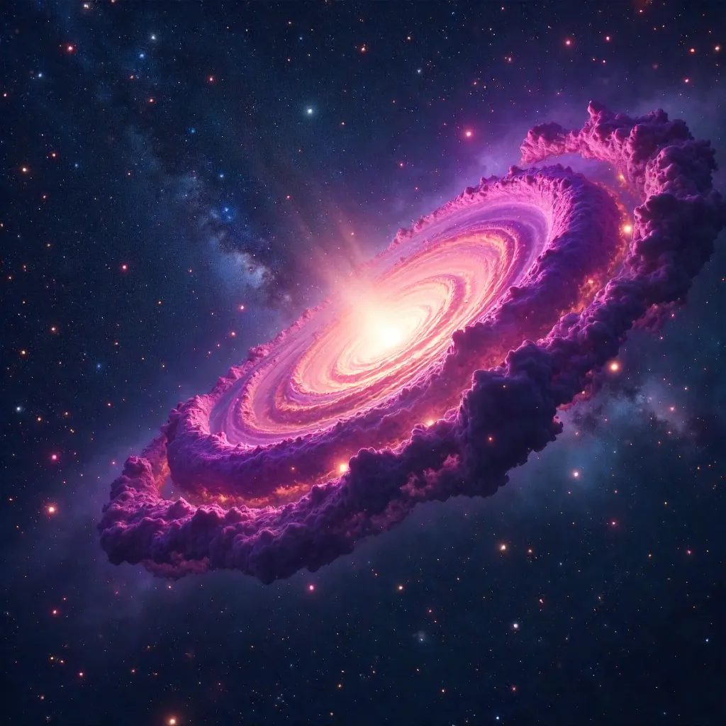 Wide Celestial Panorama: Colorful Nebula and Stars