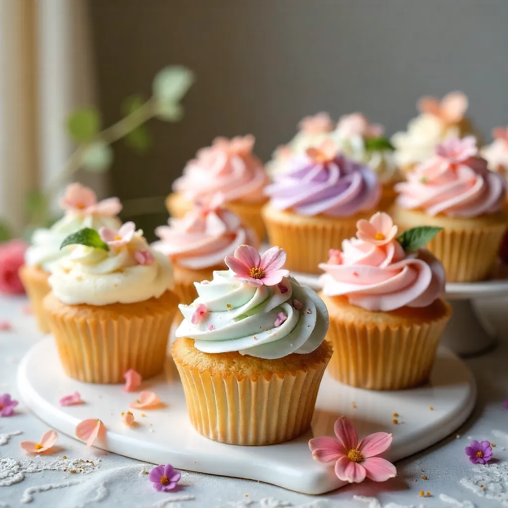 Elegant Floral Frosted Cupcakes for Special Occasions