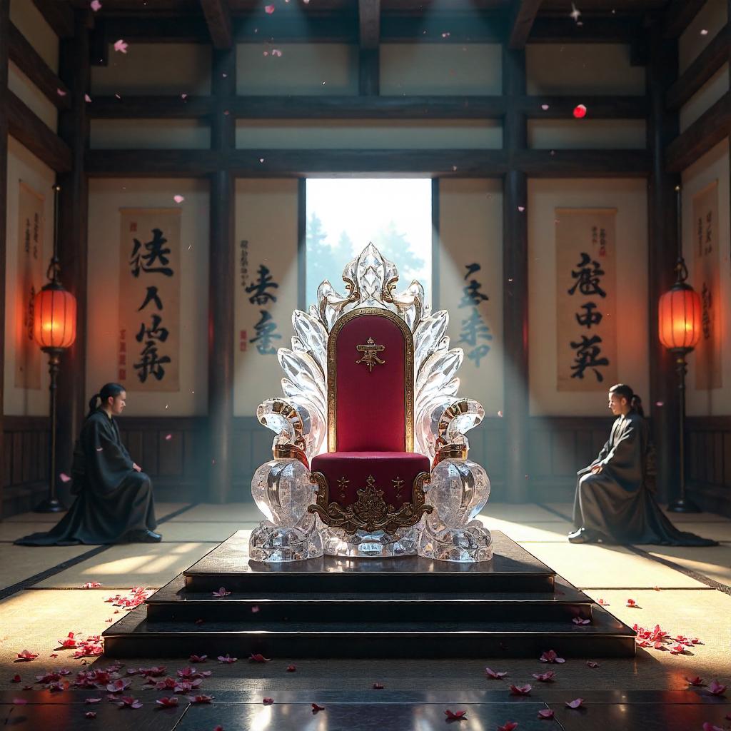 Crystal Throne in Feudal Japan – 3D Render