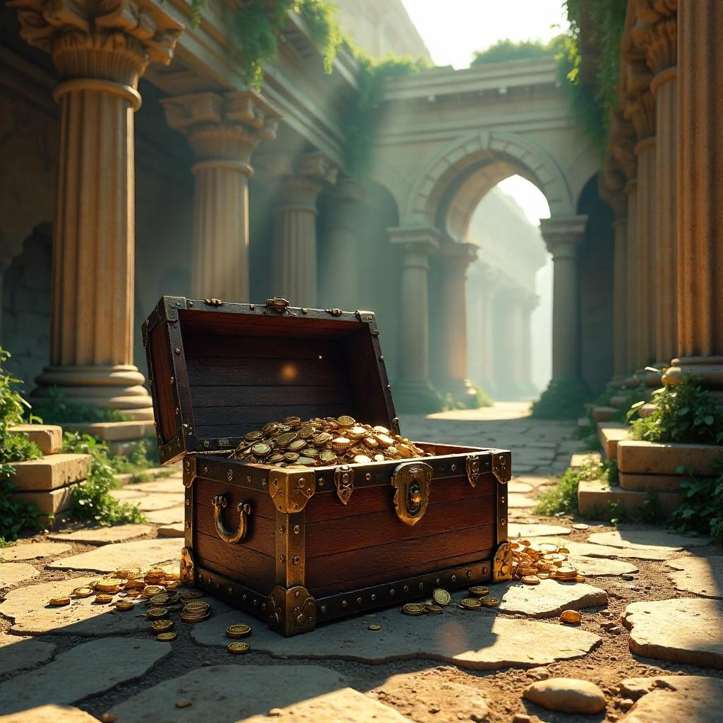 Lost City Treasure Chest: An Epic 3D Render