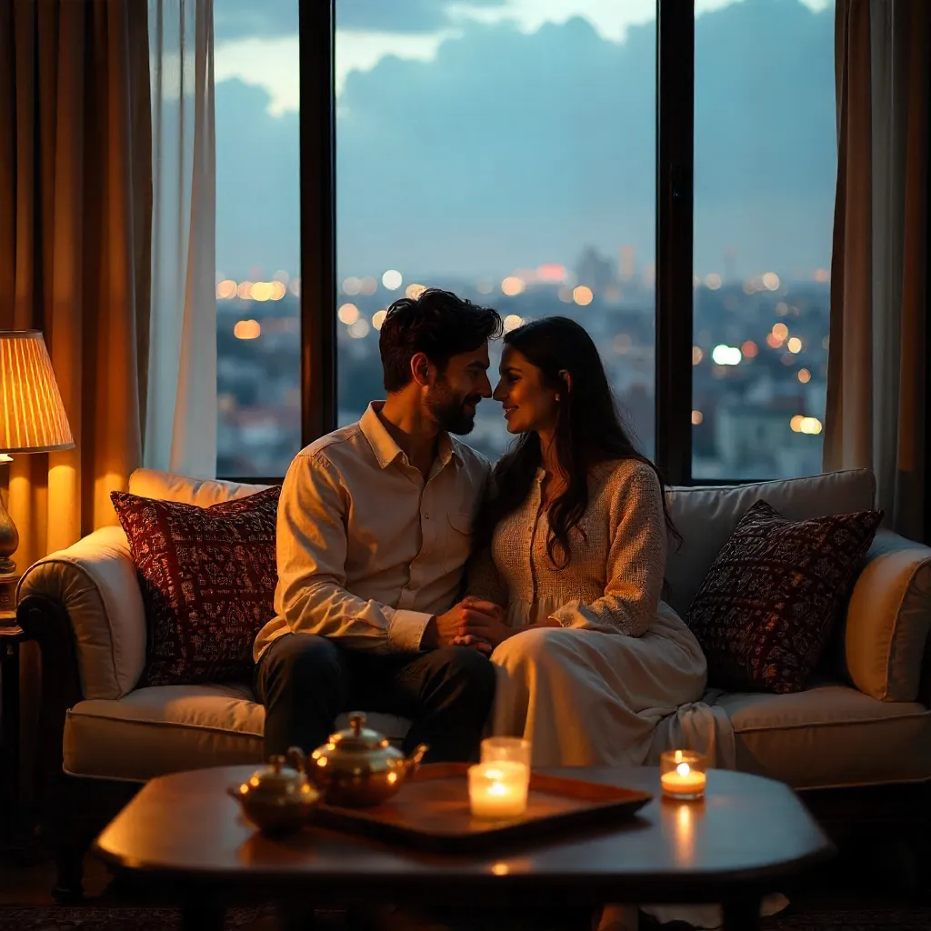 Tender Moment in a Baku Apartment