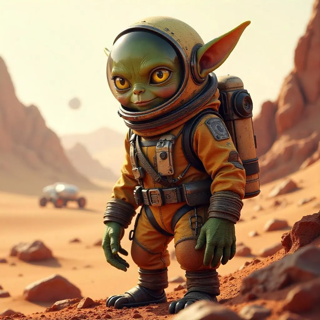 Photoreal Goblin on the Martian Plain