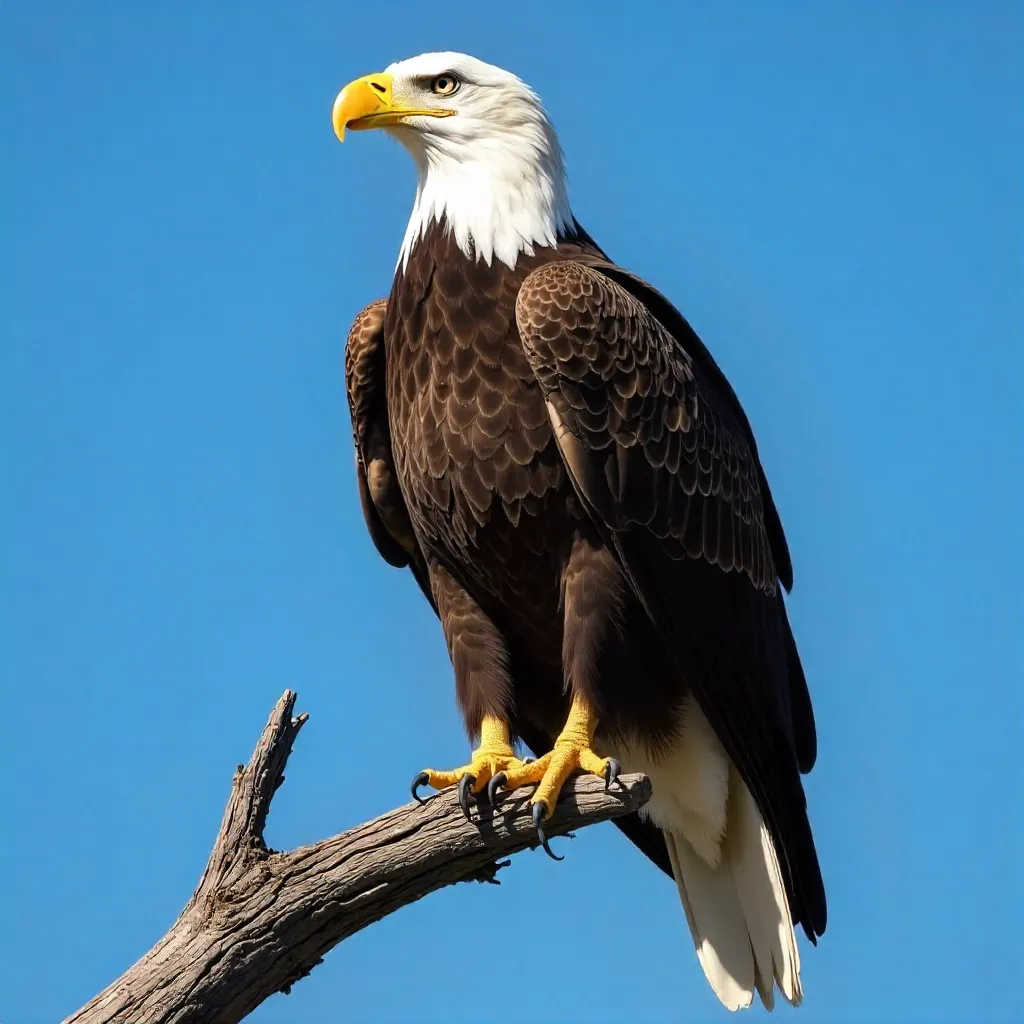 Majestic Bald Eagle on a Leafless Branch