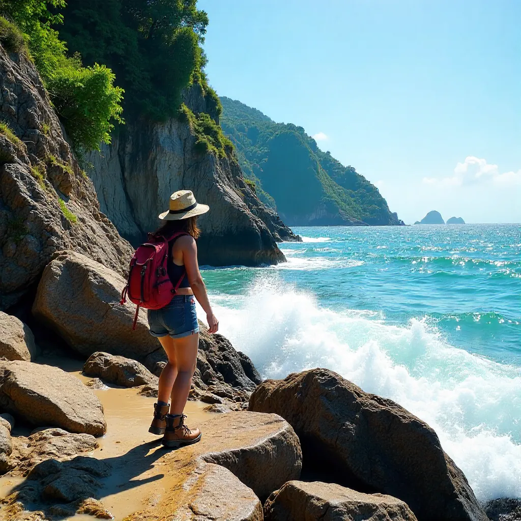 Daylight Discovery on Lampung's Rocky Coast