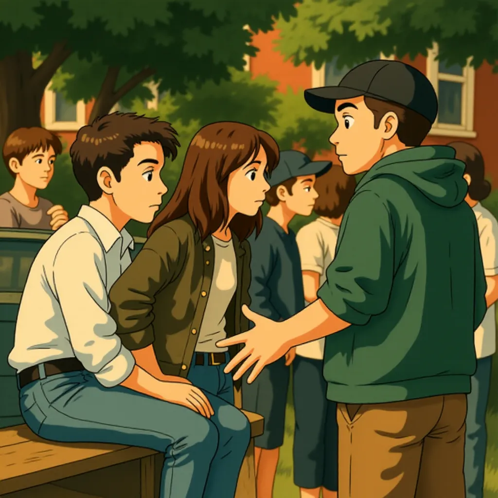 Ben Affleck, Casey Affleck, and Michelle Monaghan in Gone Baby Gone (2007) - Anime style