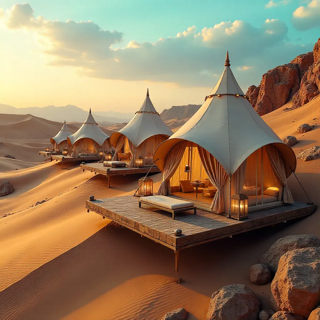 Luxurious Elevated Tents in the Oman Desert