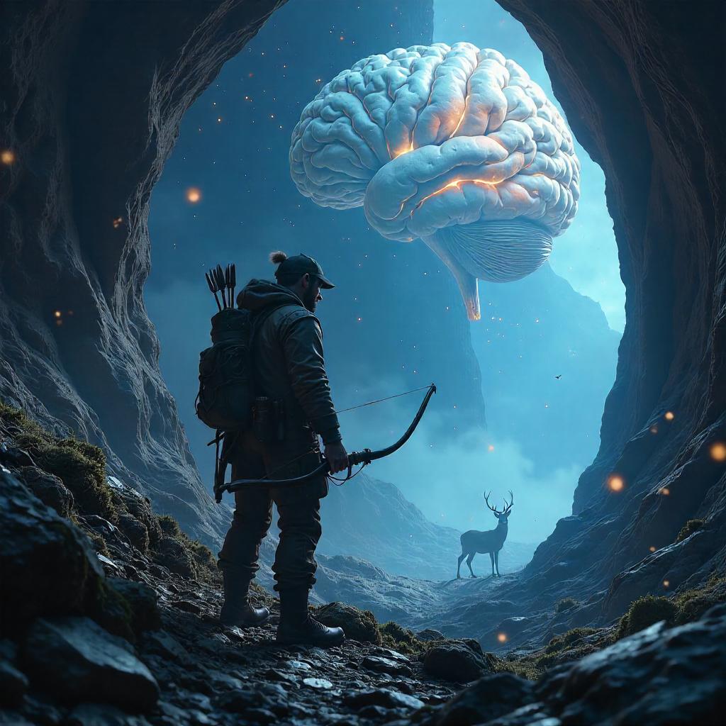 Mindscape Hunter: A Surreal 3D Render