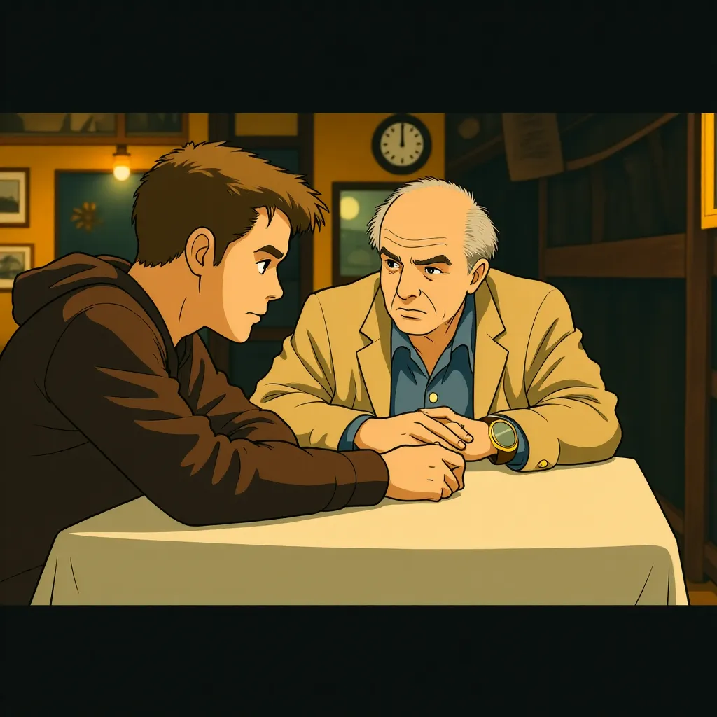 Leonardo DiCaprio and Jack Nicholson in The Departed (2006) - Anime style