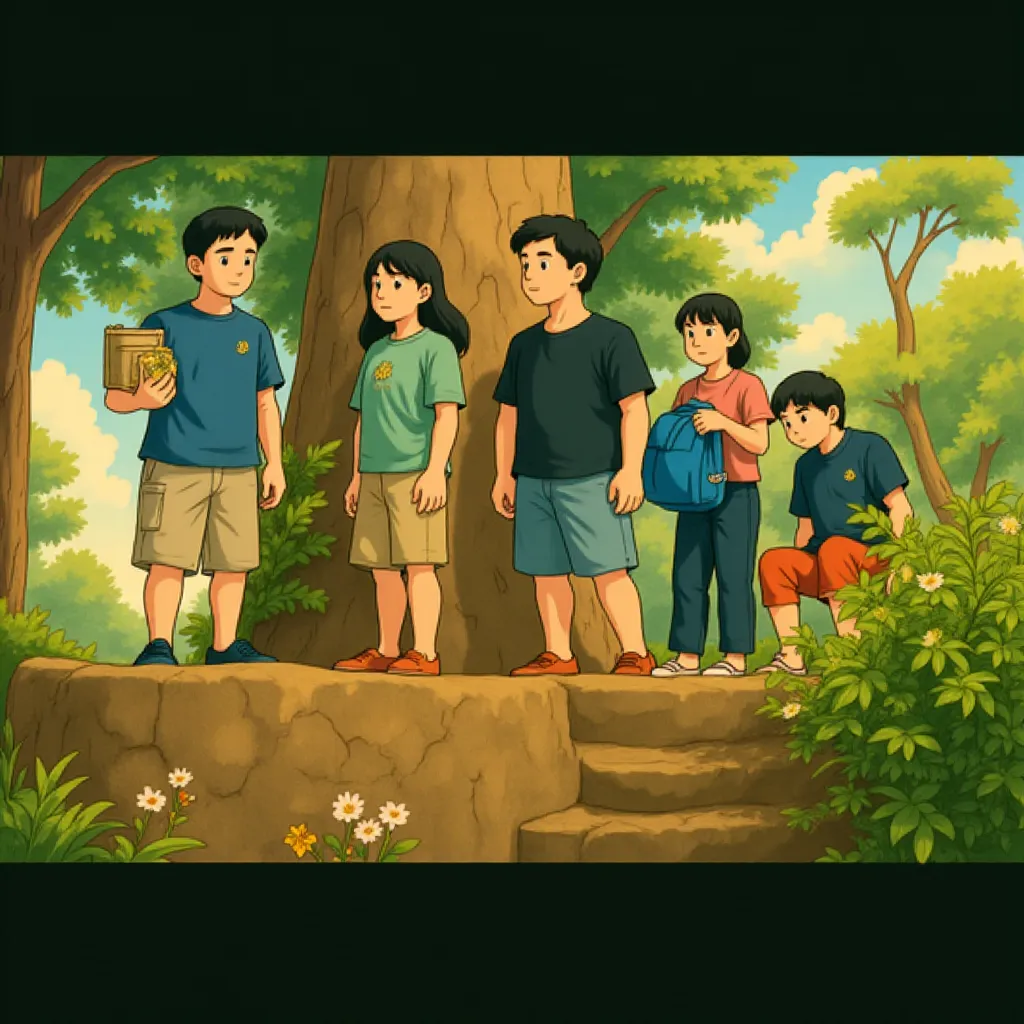 Adam Sandler, Chris Rock, Rob Schneider, David Spade, and Kevin James in Grown Ups (2010) - Anime style
