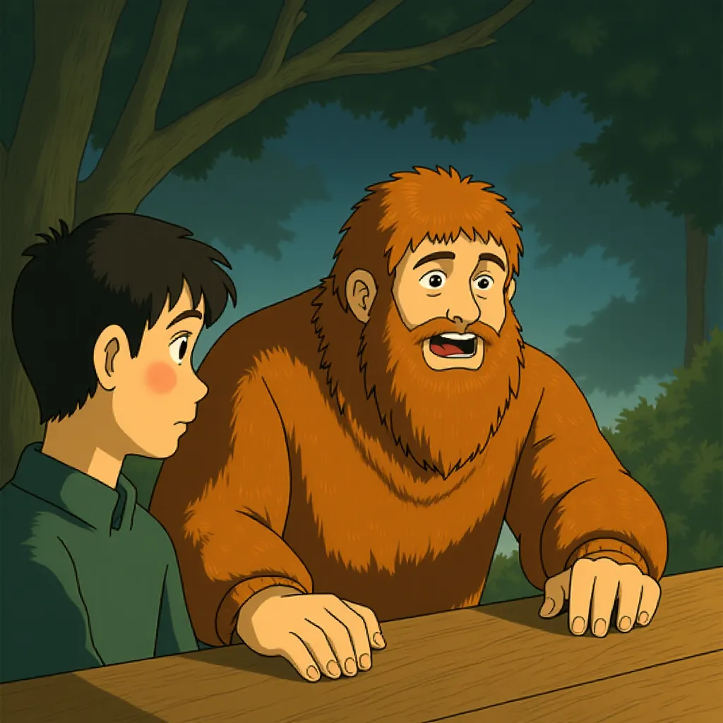 Peter Macon and Owen Teague in Kingdom of the Planet of the Apes (2024) - Ghibli style