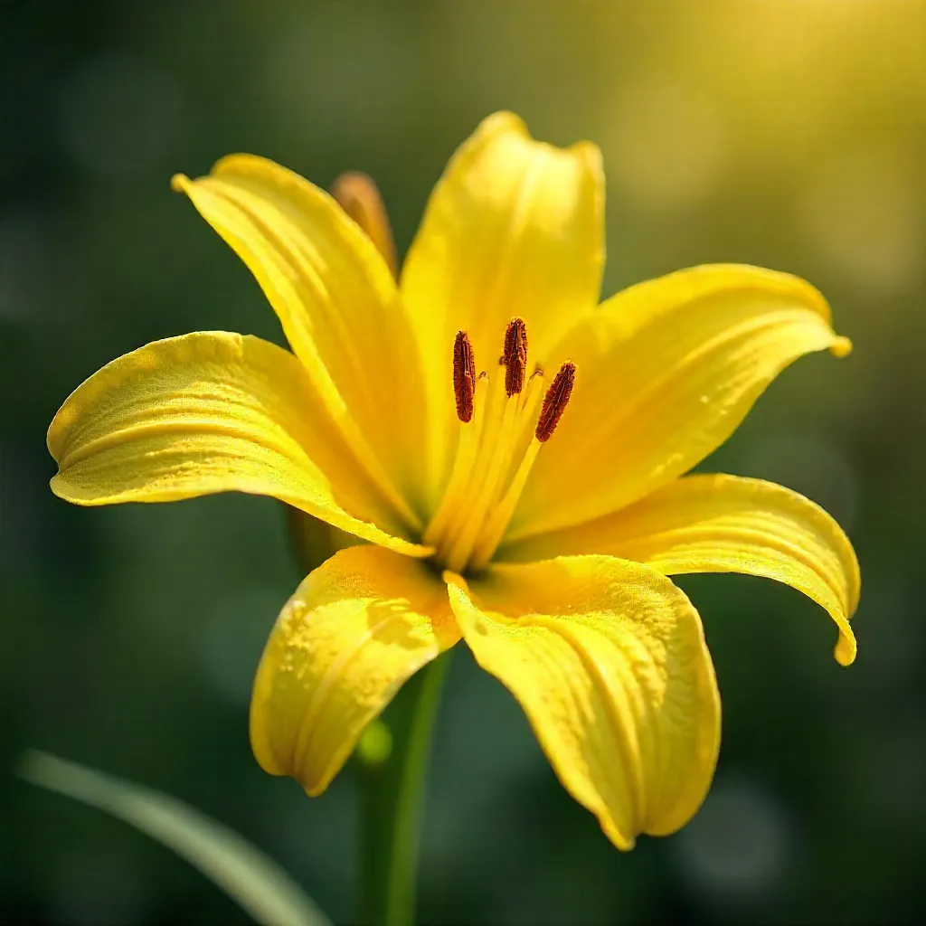 Vibrant Yellow Lilies: A Macro Close-Up Portrait
