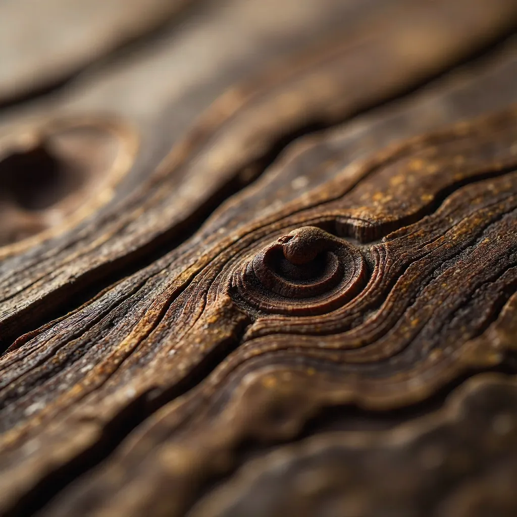 Lichtspiel Macro: Detailed Wood Grain Close-Up