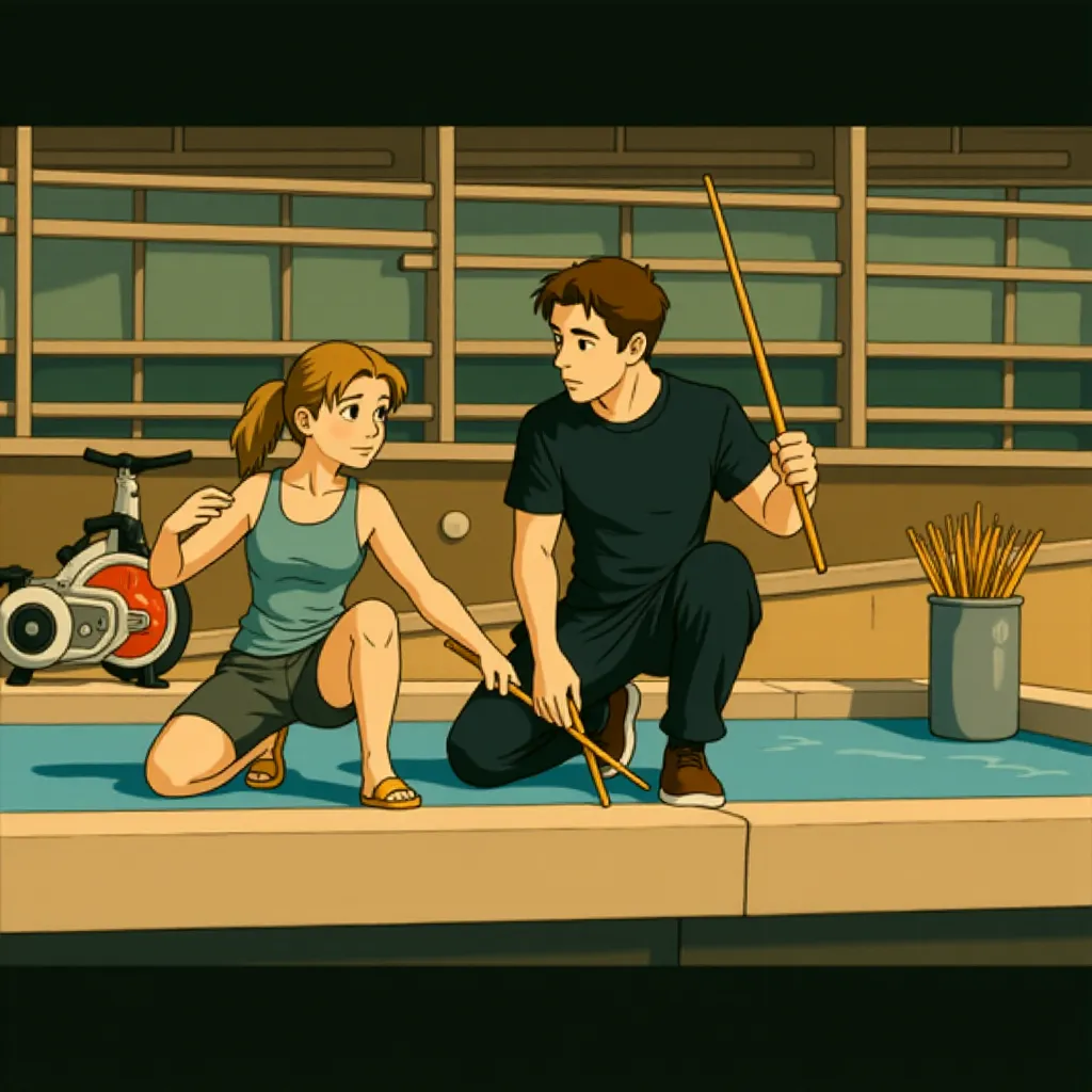 Tom Cruise and Keri Russell in Mission: Impossible III (2006) - Anime style