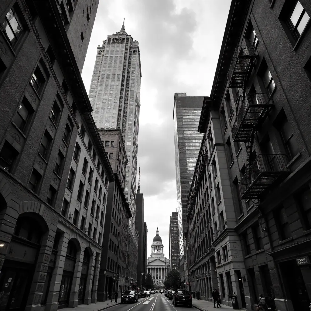 Atlanta Noir: Intricate Black-and-White Architecture