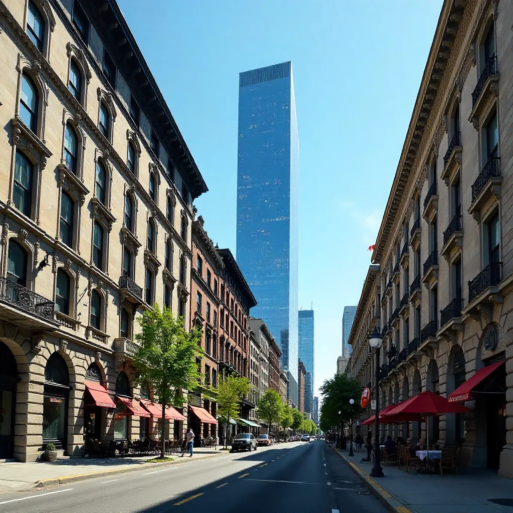 Historic Meets Modern: Montreal Downtown Skyline
