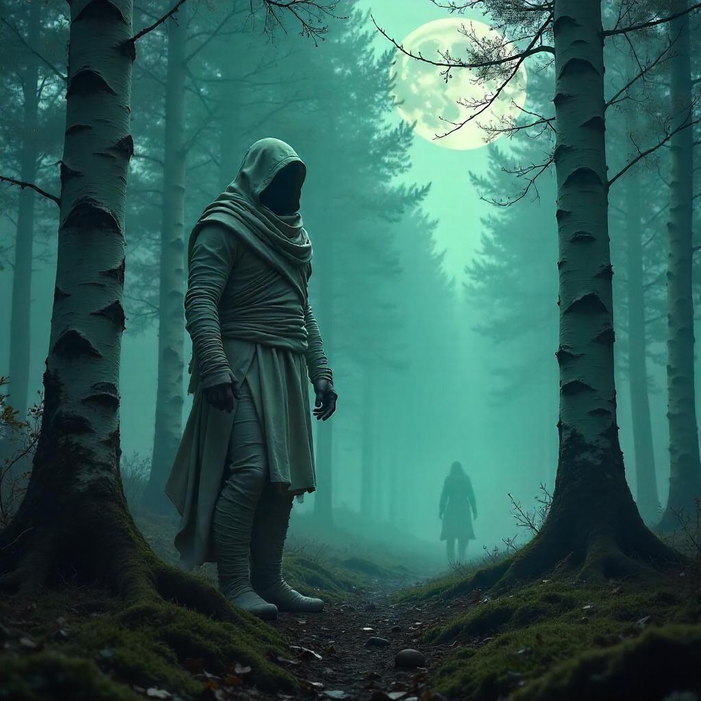 Mummy in a Birch Forest Concept Art