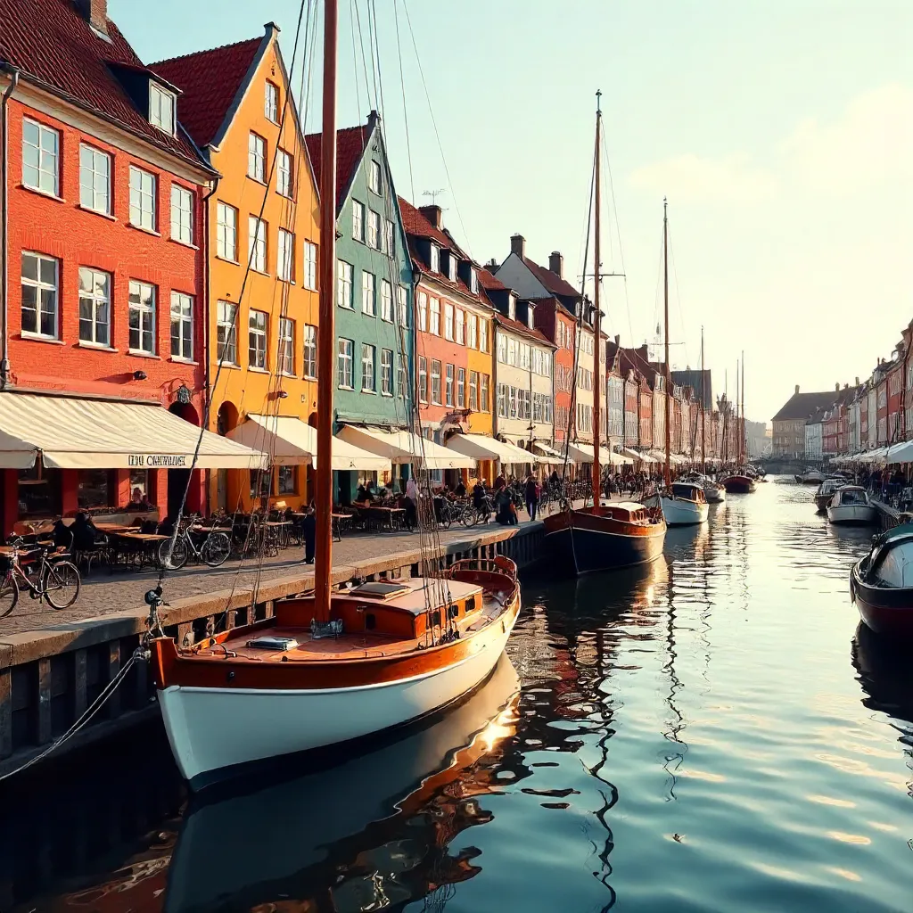 Nyhavn: Colorful Waterfront and Classic Boat