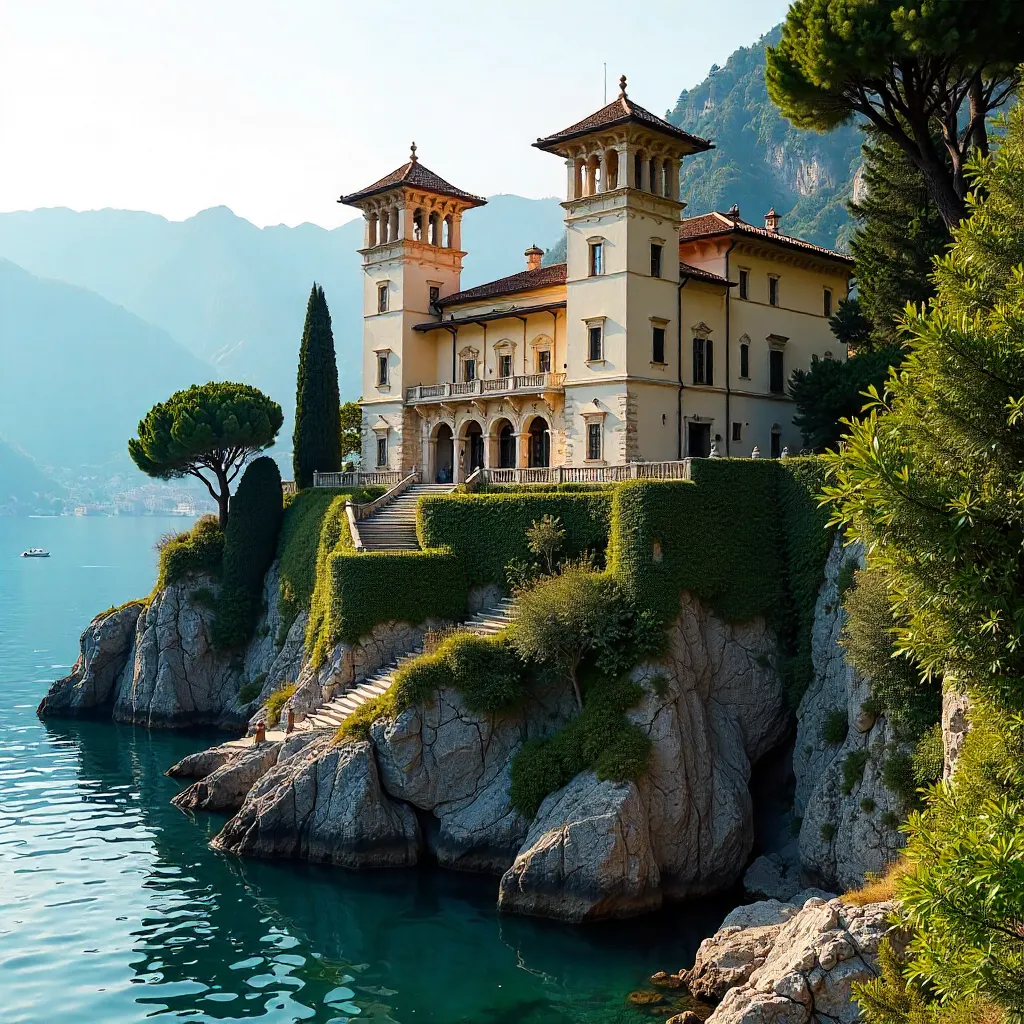 Iconic Balbianello Towers Over Lake Como