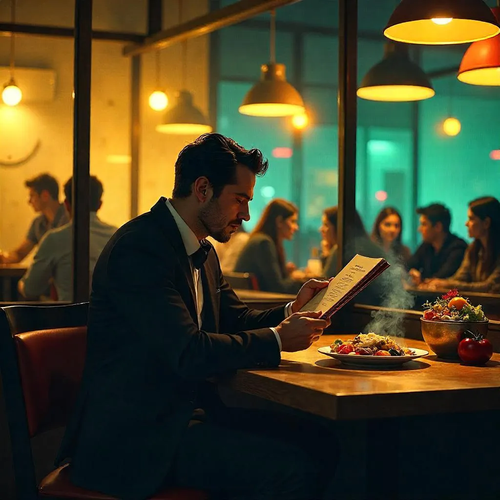Concept Art: Figure in a Modern Restaurant