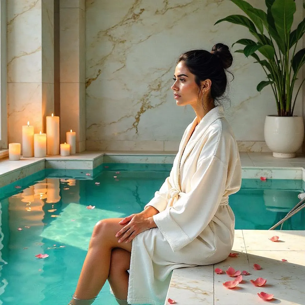 Watercolor Serenity: Middle Eastern Beauty in a Spa
